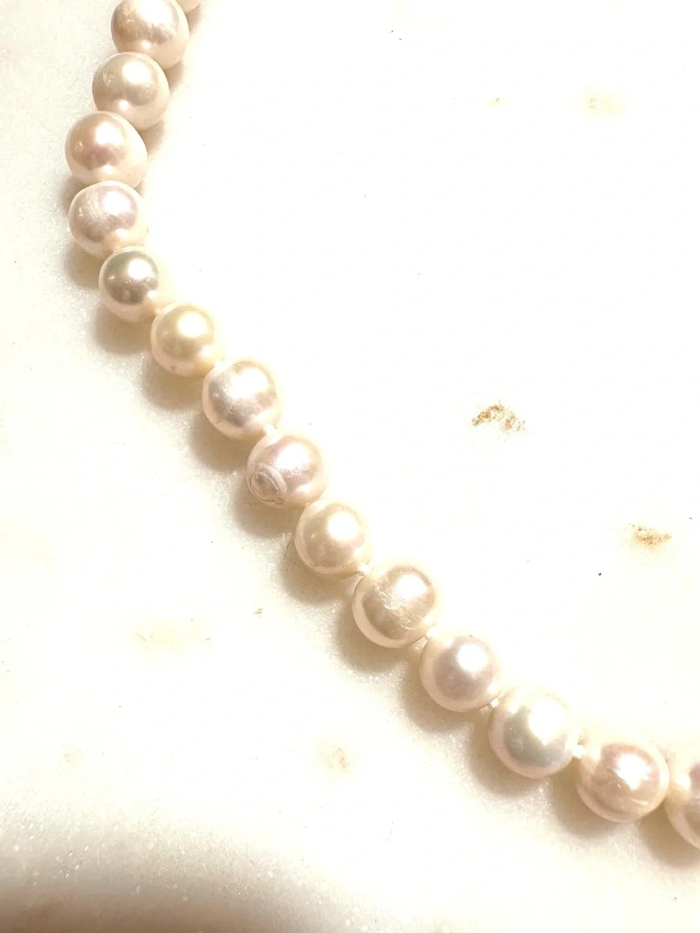White Cultured Freshwater Pearl Rhodium over Sterling Silver Necklace & Earrings